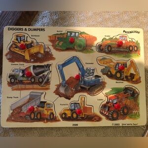 Vintage Diggers and Dumpers puzzle VGUC